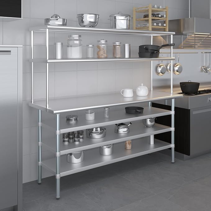 Amgood 24" x 72" Stainless Steel Work Table - Image 9