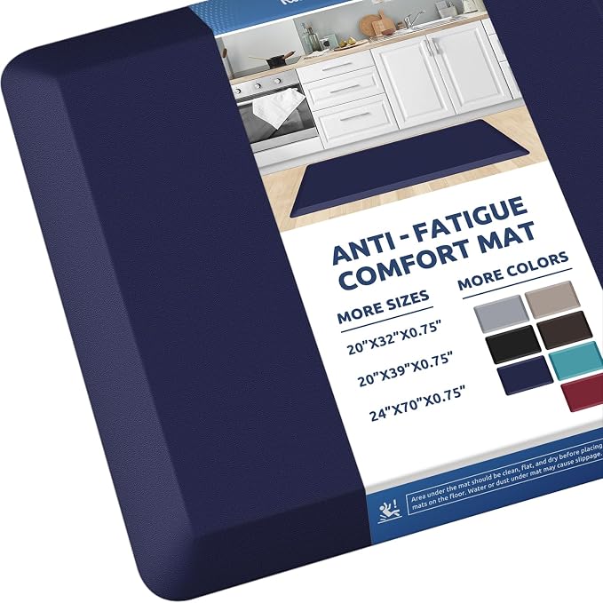 KitchenClouds Kitchen Mat Cushioned Anti Fatigue Rug 24"x70" Waterproof by KitchenClouds