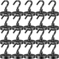 DIYMAG Black Magnetic Hooks, 118 LB Heavy Duty Strong Magnet by DIYMAG