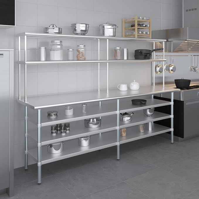Amgood 24" x 60" Stainless Steel Work Table - Image 6