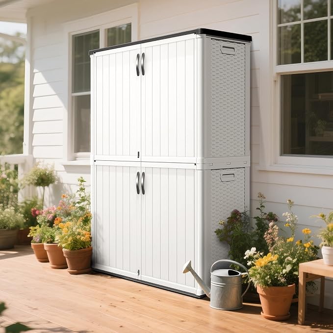 Greesum Outdoor Storage Cabinet Without Shelves, 45 cu.ft Outdoor Waterproof - Image 8