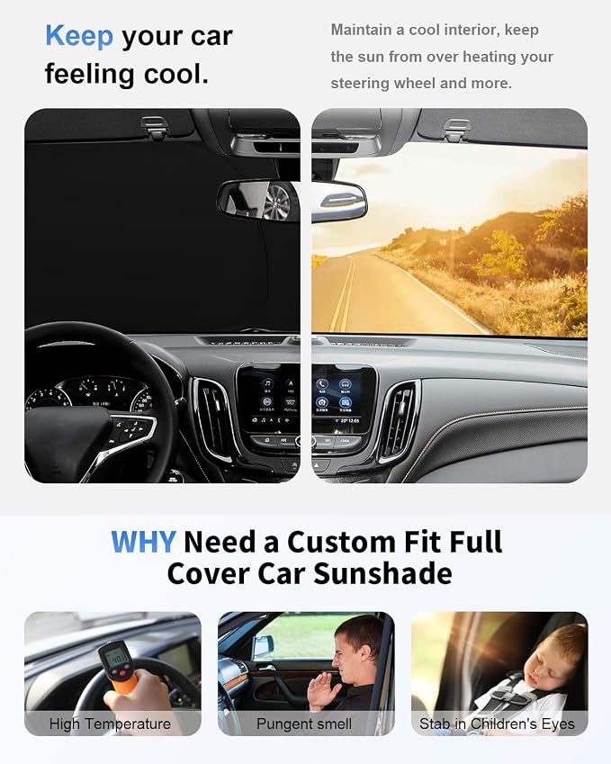for Armada Windshield Sun Shade Custom Fit - Image 5