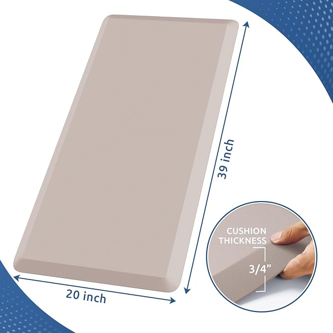 KitchenClouds Kitchen Mat Cushioned Anti Fatigue Rug 20"x39" Waterproof - Image 2