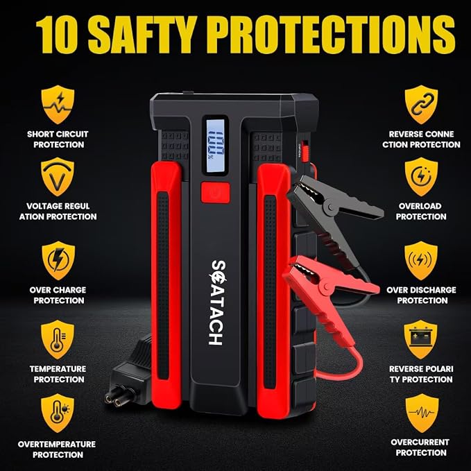 Scatach 002 4000A Car Battery Jump Starter, 12V Jump Starter Battery Pack - Image 3
