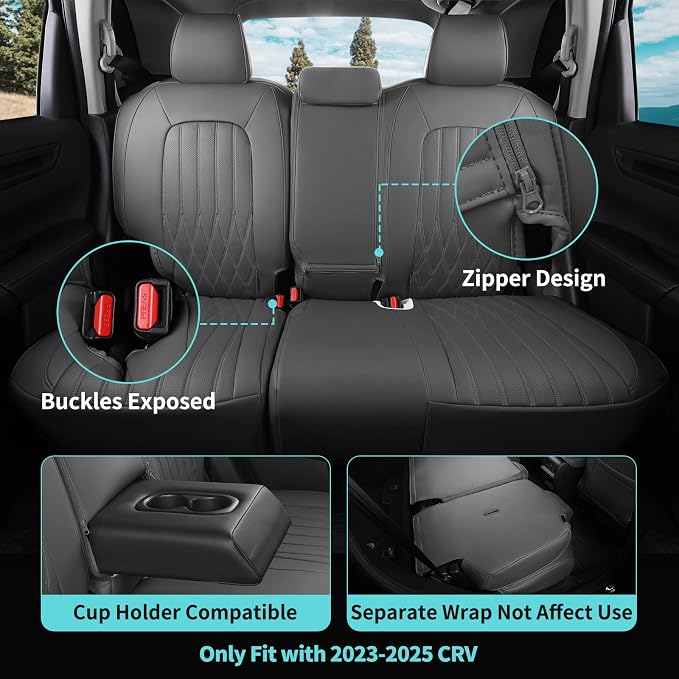 Seat Covers for Honda CRV 2023 2024 2025 2026 EX/EXL/LX/Sport/Touring/Special - Image 4