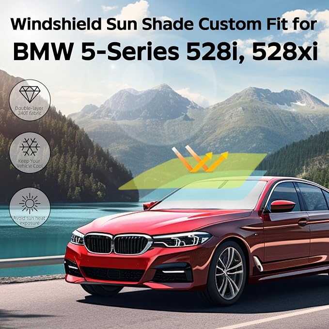 Windshield Sun Shade Sunshade Custom Fit - Image 3
