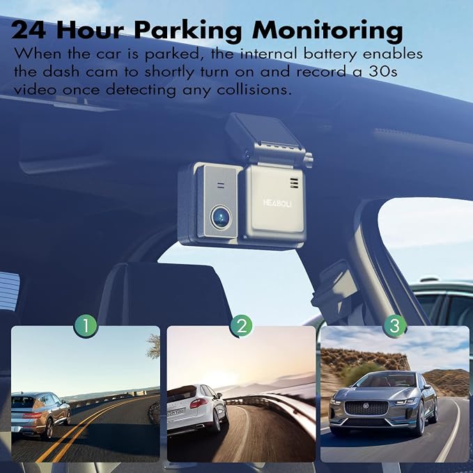 4K Dual Dash Cam Front and Rear, Wi-Fi GPS, 3 Inches IPS Touch Screen, Car - Image 7
