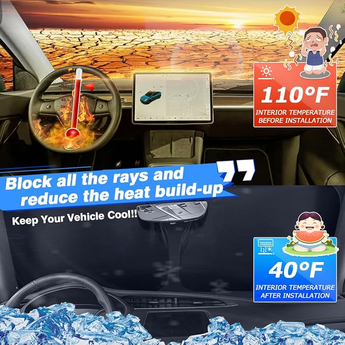 Windshield Sun Shade for 2022-2025 2026 Nissan Pathfinder Accessories Thicken - Image 2