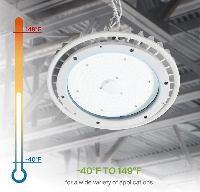 ASD LED High Bay UFO Light Fixture, Commercial Shop Lighting | Dimmable - Image 6