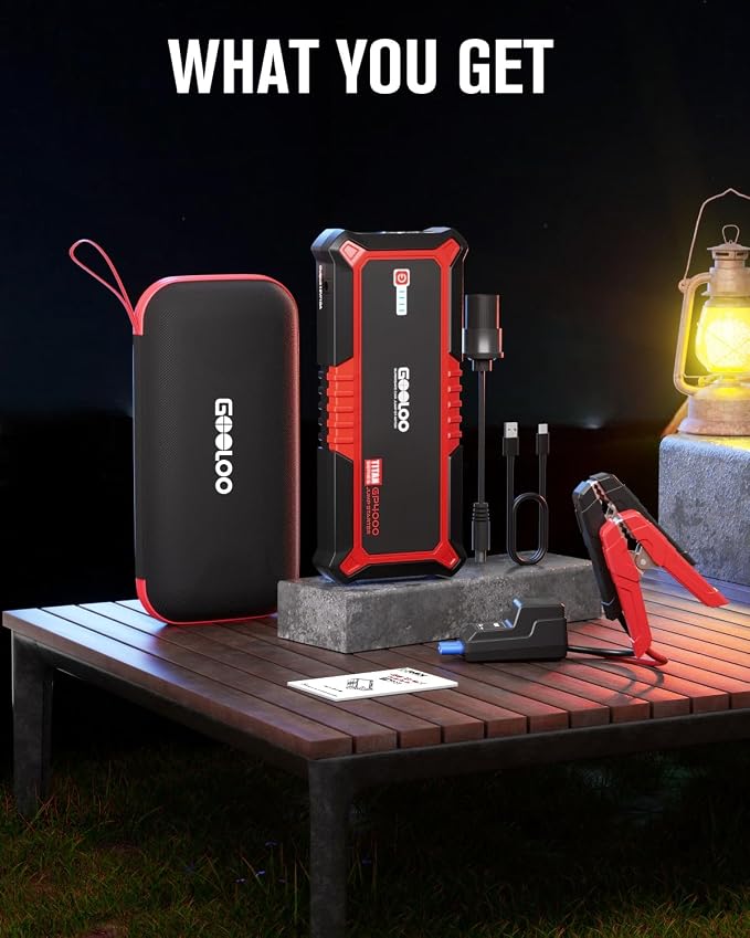 GOOLOO GP4000 4000A Peak Car Battery Jump Starter, Portable Battery Booster - Image 7