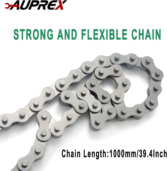24 Inch Heavy Duty Chain Oil Filter Wrench, Adjustable Long Handle Tool Fits - Image 4