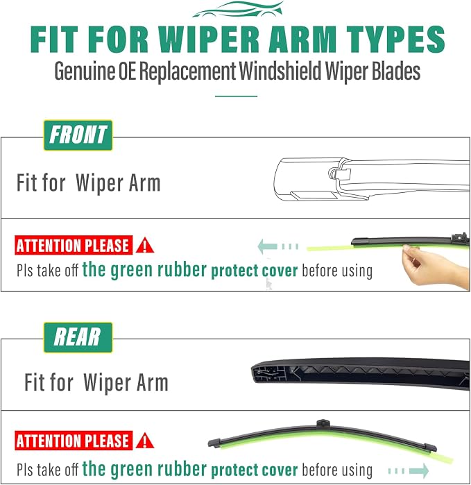 24" 22" 12" Windshield Wiper Blades Replacement - Image 8