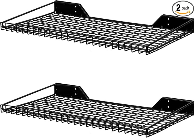 Wallmaster Garage Wall Shelf 2 Pack 23.6"x11.8" Wall Mount Heavy Duty Metal by Wallmaster