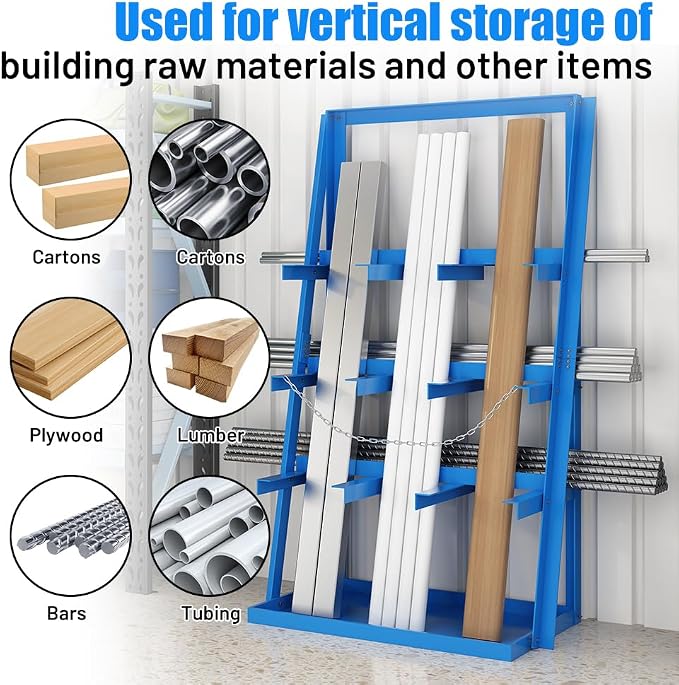 Yeeoy Steel Vertical Bar Rack, Lumber Storage Rack - Image 5