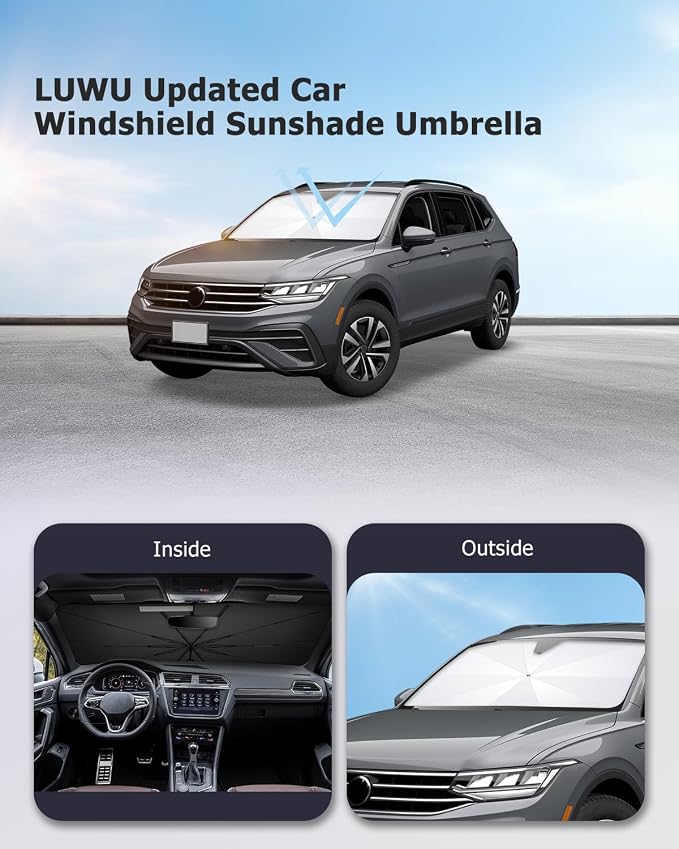 2025 Upgrade Car Windshield Sun Shade Windshield Sunshade Umbrella Protect Car - Image 10
