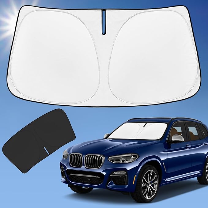 Sun Shade Sunshade for BMW X3 2018-2024 2025 Windshield Cover, 4-Layer Front by ZOIBVCARSUNSHADE