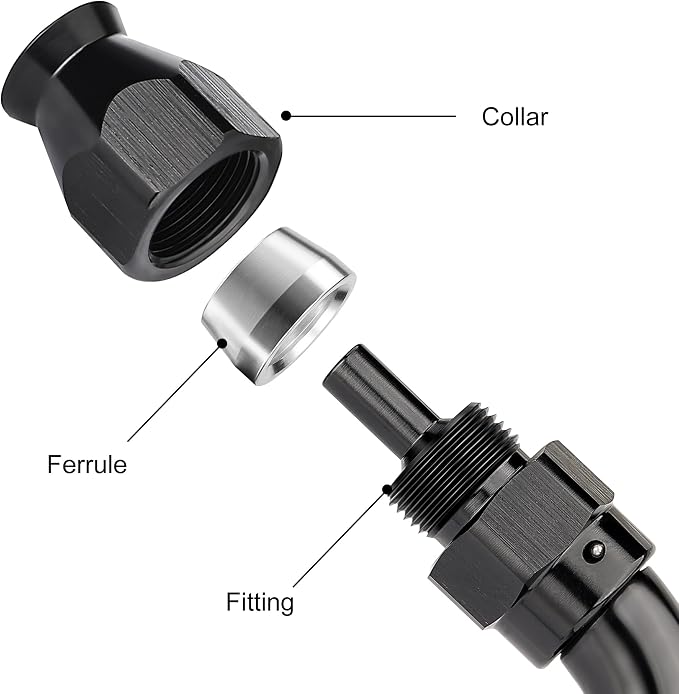 EVIL ENERGY 4AN 60 Degree PTFE One Piece Full Flow End Hose Fitting Aluminum - Image 2