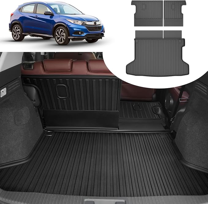 Cargo Liner & Backrest Mat Fit for Honda HR-V HRV 2016-2022 AWD: Cargo Mat by TTXLIGHTING%C2%AE