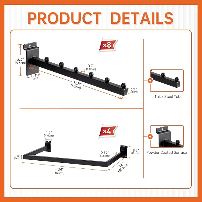 12 Pack Slatwall Accessories Kit - Image 2