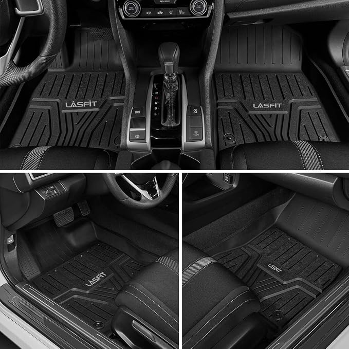 LASFIT Floor Mats for Honda Civic Sedan 2016-2021 & Hatchback 2017-2021 & Coupe - Image 8
