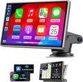 Upgrade Wireless Carplay Screen, Android Auto, Portable 7" HD IPS Screen by EOYAA