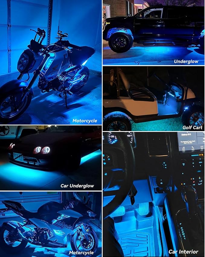 12V Led Light Strip 32CM Waterproof Ice Blue Led Strip Lights - Image 5