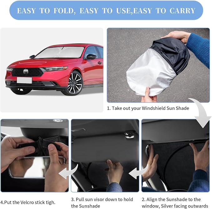 for Honda Accord 2023-2024 2025 2026 Sun Shade Sunshade Windshield Cover - Image 3