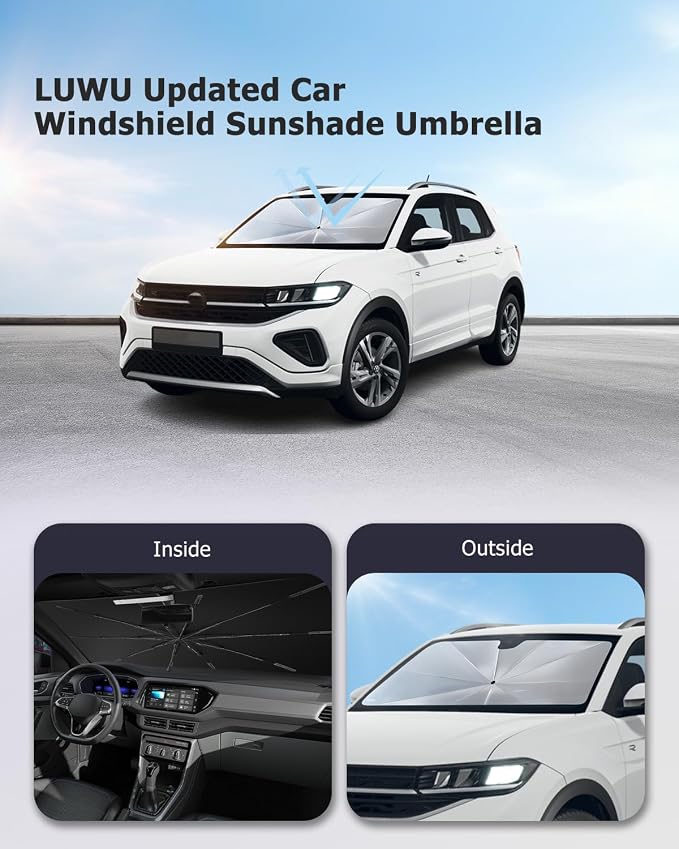2025 Upgrade Car Windshield Sun Shade Windshield Sunshade Umbrella Protect Car - Image 10