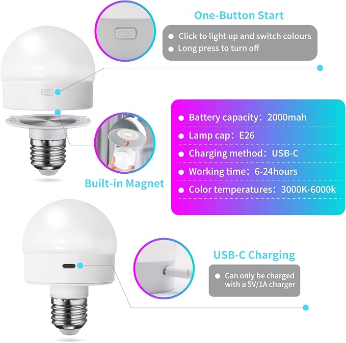 HISTAR Rechargeable Light Bulbs - Image 6