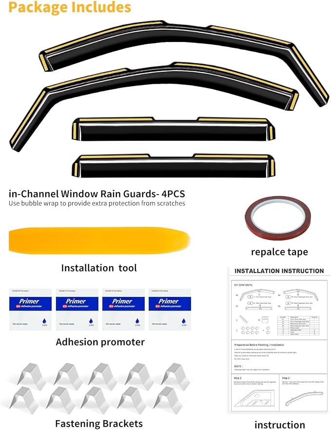 in-Channel Window Rain Guards Fit - Image 9
