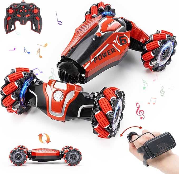 Gesture Sensing RC Stunt car, 4WD Drive Watch Remote-Controlled Vehicle by YEMIAI