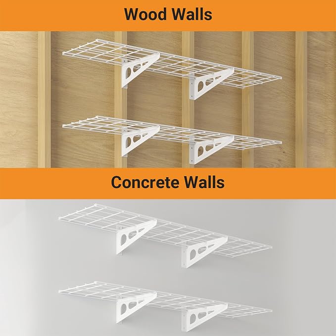 1x4 ft Garage Shelving, Pantry Storage, 300 lbs Total Load Capacity Wall - Image 6