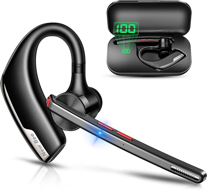 New bee Bluetooth Headset, Wireless Bluetooth Earpiece by NewBee