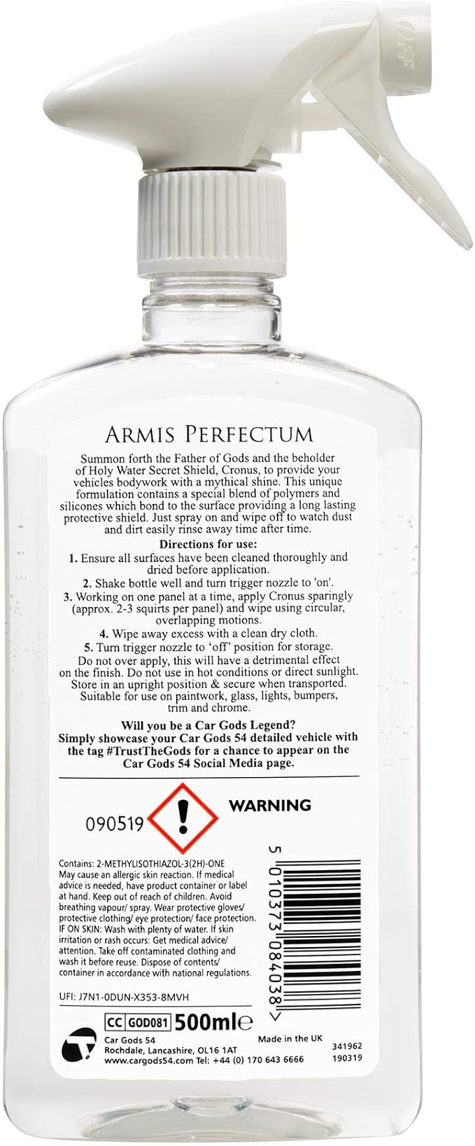 Car Gods Holy Water Secret Shield Polish, Paint Sealant, Protection Against - Image 2