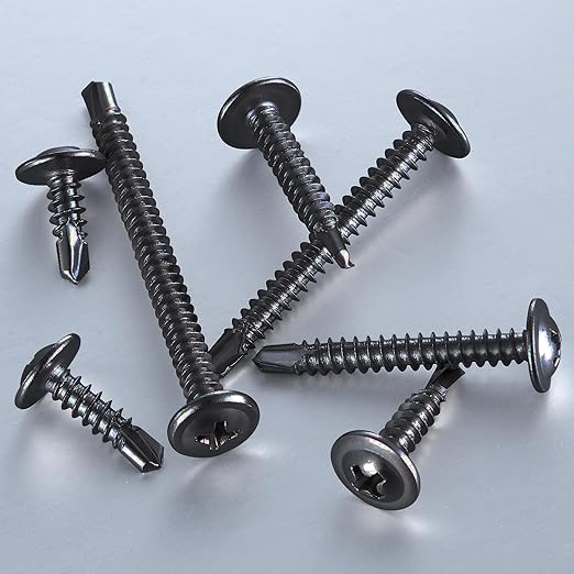 #8×1-1/2” for Sheet Metal Self-Tapping Screws 410 Black Stainless Steel Truss - Image 4