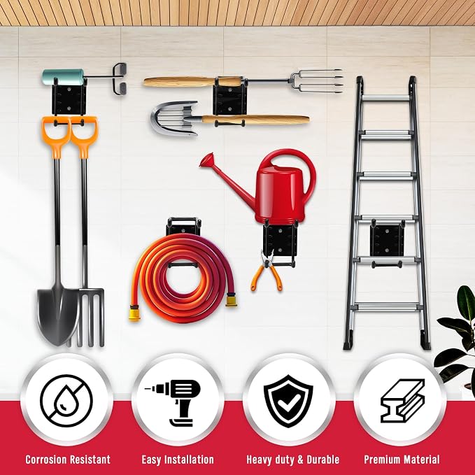 4-Piece 9.4" Heavy Duty Garage Hooks, Sturdy Utility Hooks Holds 55 LB Wall - Image 7