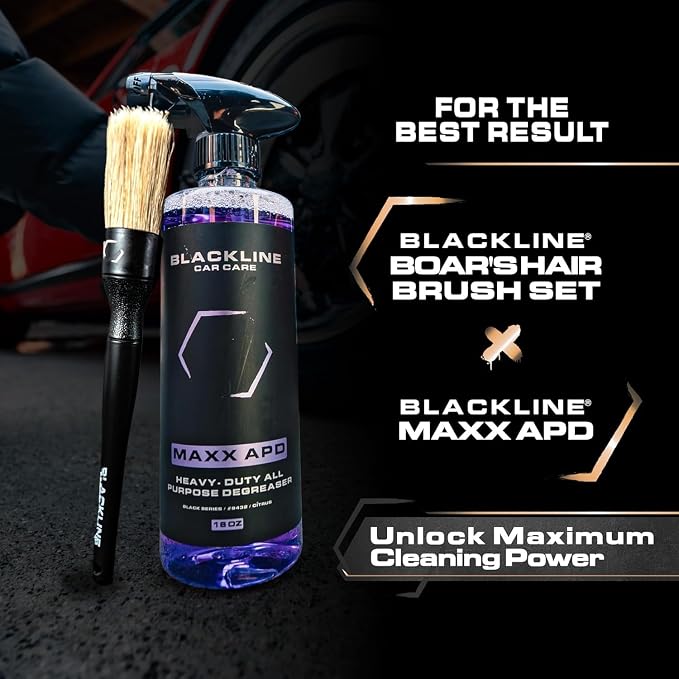Blackline Car Care Boar Hair Brushes- Luxury Car Detailing Brush Set - Image 7