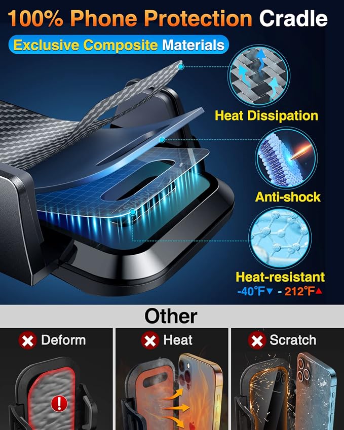 VANMASS 【85+LBS Strongest Suction & Military-Grade 2025 Ultimate Car Phone - Image 8