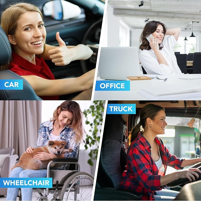 Car Seat Cushion with Back Support Pillow, Comfy Lumbar Support & Seat Cushion - Image 9