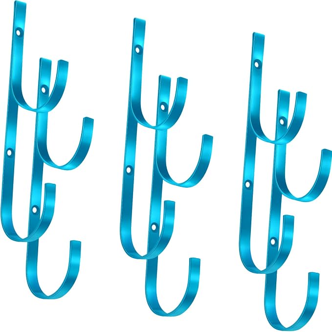 6 Pieces Pool Pole Hook Hanger Swimming Metal Brackets Pool Hook - Image 2