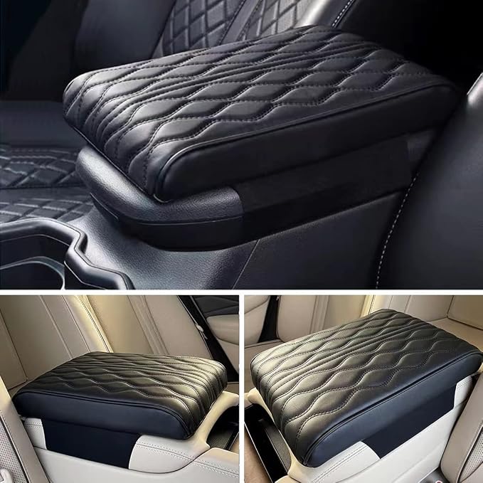 Car Center Console Cover, Memory Foam Car Armrest Cushion, Leather Arm Rest - Image 7