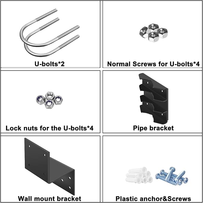 Antenna Mount Outdoor Antenna Pole Mast Mount Bracket- Heavy Duty Steel - Image 5