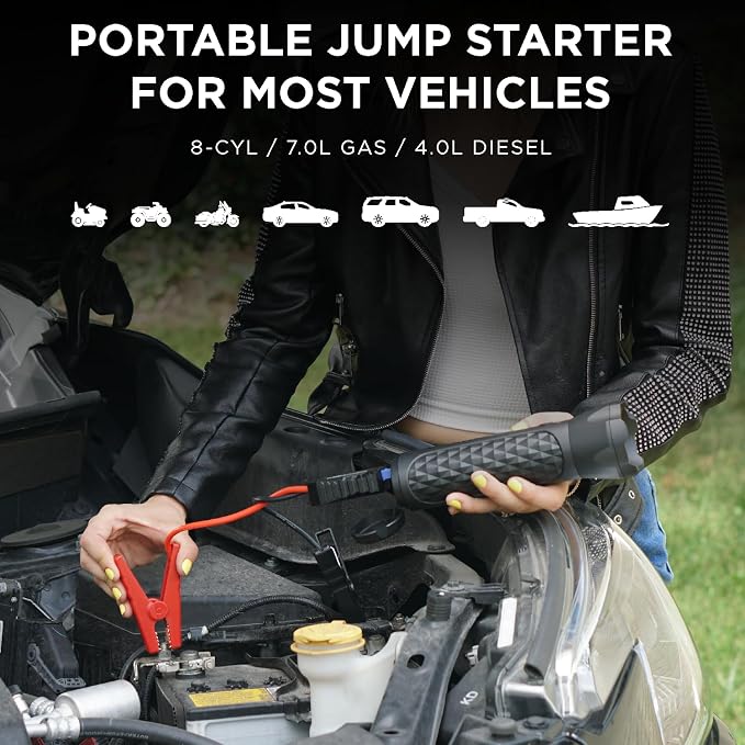 BoostHero Portable Car Battery Jump Starter, 000mAh Power Bank, LED Flashlight - Image 7