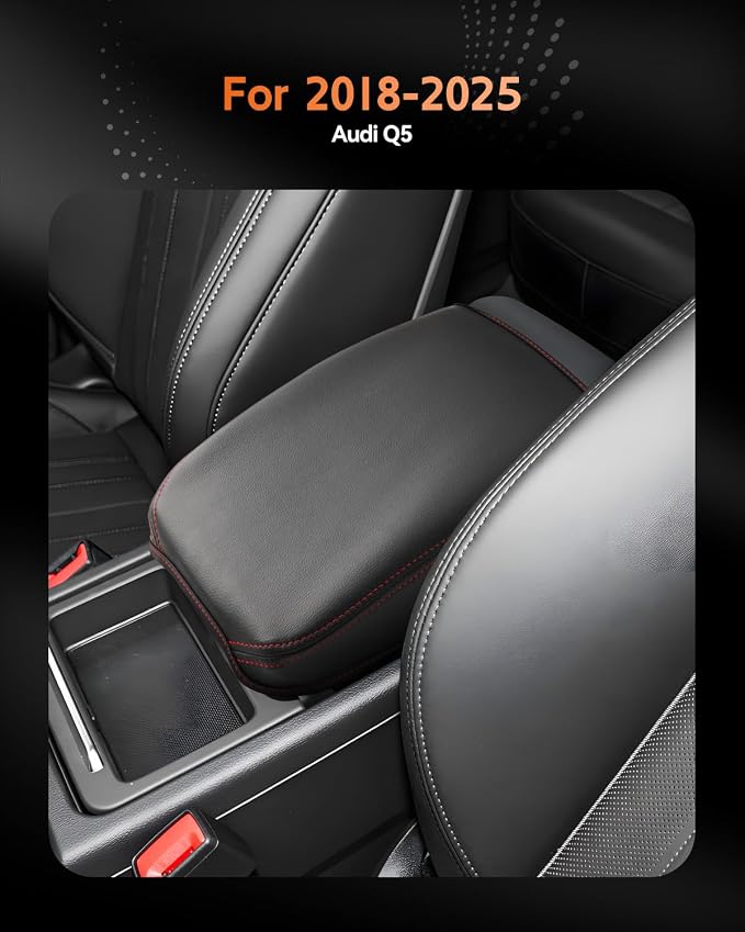 CDEFG for 2020-2025 Audi Q5 Center Console Cover Armrest Cover for Q5 2020 2021 - Image 2