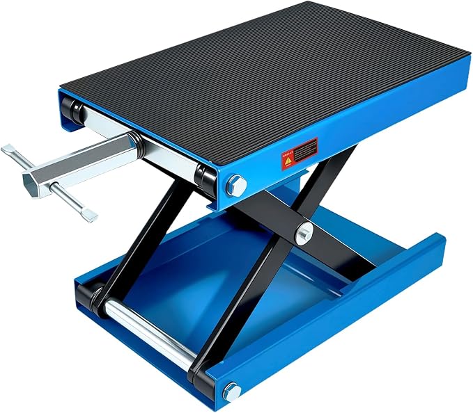 Motorcycle Lift Scissor Jack, 1200 LB Capacity Wide Deck Hoist Stand by GAOLLY