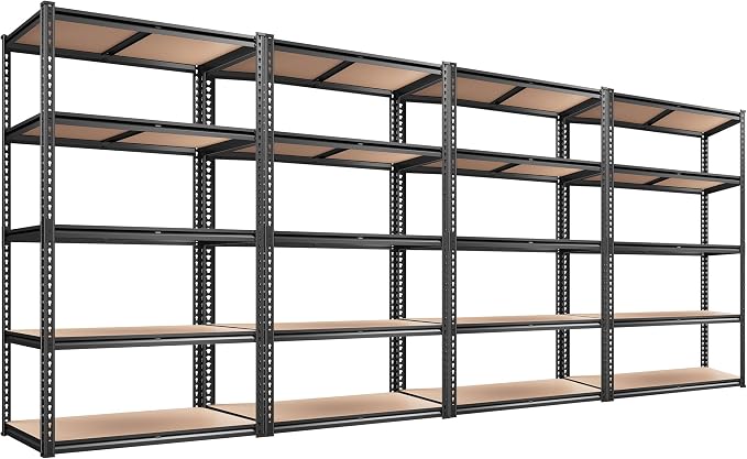 REIBII 2020LBS Storage Shelves 5 Tier Garage Shelving Heavy Duty, Adjustable by REIBII
