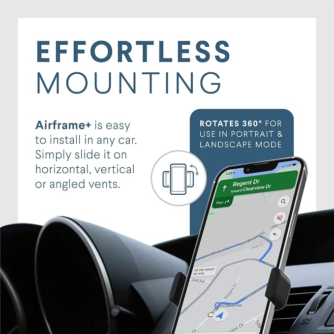 Kenu Airframe+, Air Vent Car Phone Holder Mount, Cell Phone Stand - Image 4