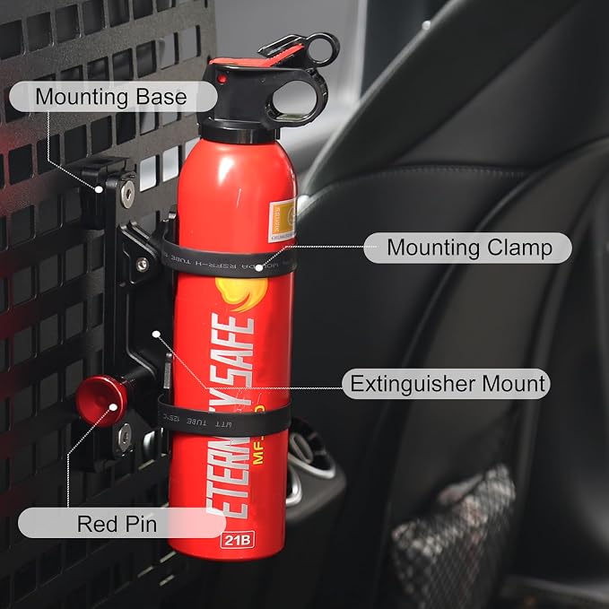 MOLLE Panel Fire Extinguisher Mount Kit-Quick Release Car Fire Extinguisher - Image 5