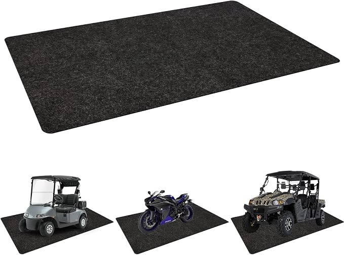 Golf Cart Parking Mat 4.9 ft × 9.1 ft Garage Floor Mat Oil Absorbent Waterproof - Image 5