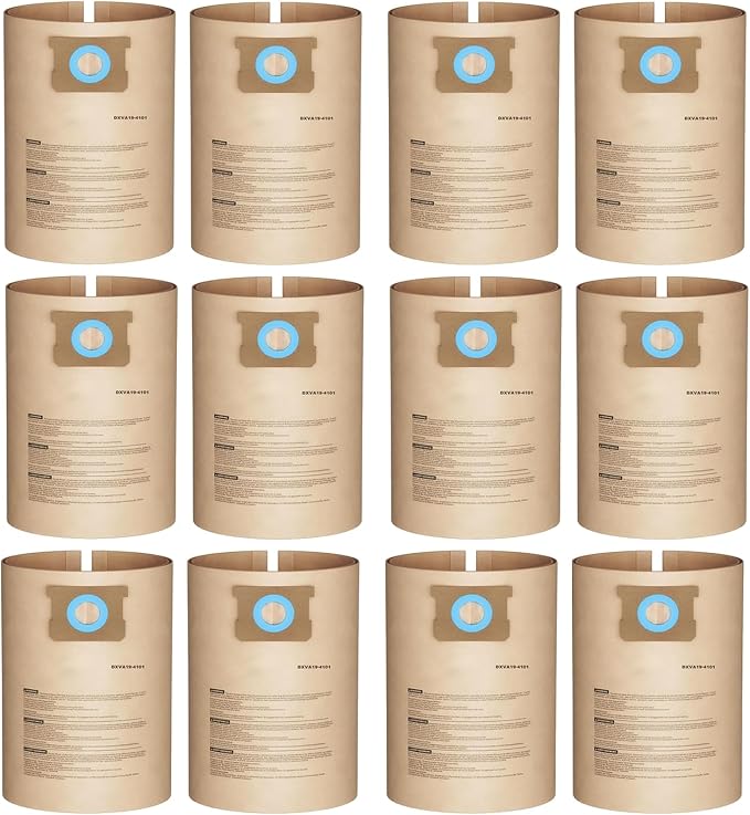 12 Pack DXVA19-4101 Dust Bag Compatible by BIHARNTHomeReplacement